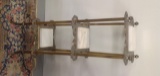 Brass three tier marble insert Stand , very ornate, 41 by 13