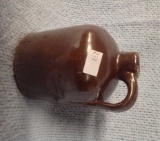 Single handle Beaded Whiskey Jug 7 tall