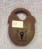 Antique Heart shaped Lock no key