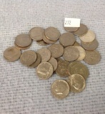 thirty 1970's and late 1960's Kennedy Half Dollars