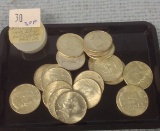 Twenty 1964 Kennedy Half Dollars VG
