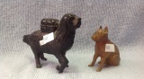 Pair of Cast Iron Dog Banks