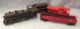 Four piece Lionel Train Set engine 1666