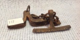 Pair of early Cast Iron Handcuffs