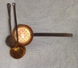 Three piece Brass and Iron Ladles