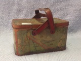 Hand Painted child's early 1900's Lunch box  4 by 8