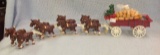 Cast iron Clydesdale Wagon with barrels   30 long