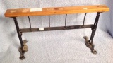 Antique Iron and Wooden Star Paper Holder