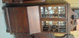 Drop Front Writing Desk/ Bookcase with Federal Arched top 75 by 29 by 15