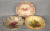 Three German Hand Painted Bowls