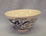 Original Williamsburg Royal Delft decorated Bowl 6 by 11.5 dia