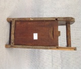 Primitive Wooden hanging Candle Box, handpainted