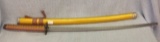 Samurai Sword with gold colored sheath