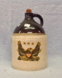 14 inch single handle Moonshine Jar with Eagle 15 tall