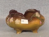 Lefton hand painted decorated four footed Bowl
