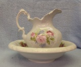 Hand painted Pitcher and Bowl Set