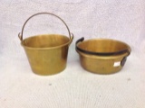 Two Brass Pails 6 by 9 and 4 by 10
