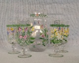 Five piece Handpainted Tea Set