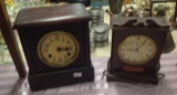 New Haven Key Wind Mantel Clock and Electric Clock