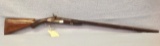 Percussion Double Barrel Shotgun marked J.Manton with decorated side plates, double trigger, no seri