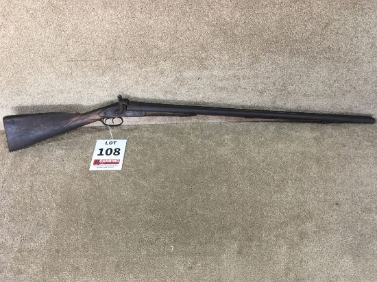 Antique Double Barrel Percussion Shotgun