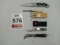 4 assorted pocket knives