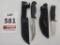 Case/ Buck hunting knives with sheathes