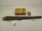 Wooden box with lock, soft gun case, book