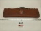 Leather double barrel shotgun case