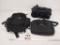 Black backpack, duffel bag, side bag