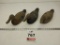 3 vintgae Hudson Vac-sta duck decoys