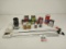 Gun powder, gun cleaning rods, brass casings