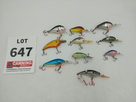 10 assorted crank baits