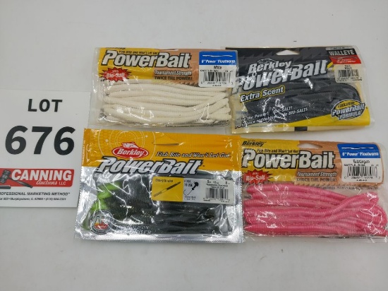 4 bags of Berkley soft plastic lures