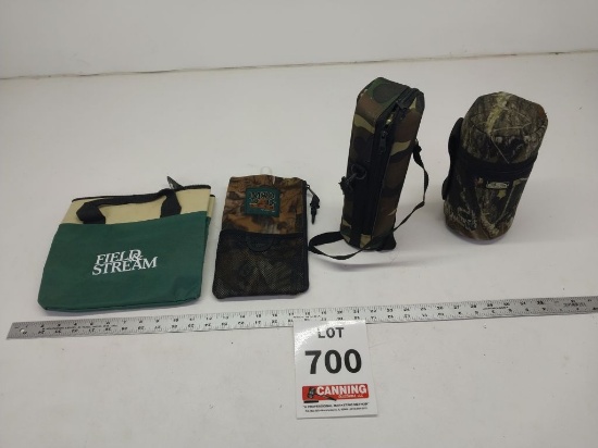 Camo thermoses/ water bottles, small bag
