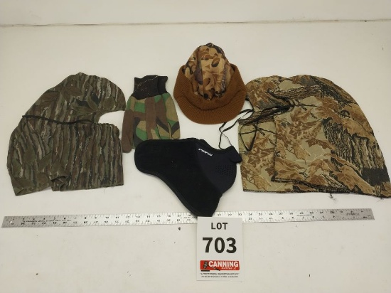 Hunting masks, hat, and gloves