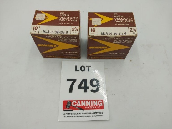 Mohawk 16 ga 2 3/4" 1 full box, 1 partial