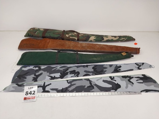 3 soft long gun cases, 2 gun socks