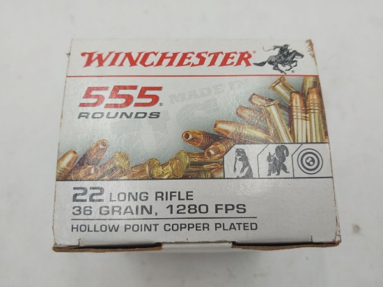 Winchester 22 Long Rifle 36 grain QTY 555