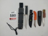 Hunting/ survival knives with sheaths