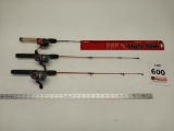 3 youth size fishing poles