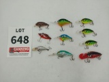 10 assorted crank baits
