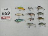 11 assorted crank baits