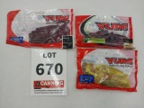 3 bags of YUM soft plastic lures