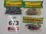 3 bags of Carlson soft plastic lures