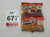 2 bags of Berkley Gulp soft plastic lures