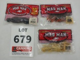 3 bags of Mad Man soft plastic lures