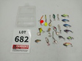 Small tackle box of blade baits and spinner baits
