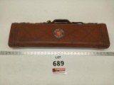 Leather double barrel shotgun case
