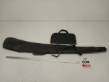 2 leather long gun and pistol case